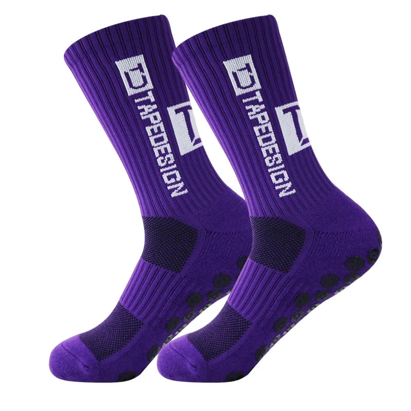 Anti Slip Soccer Grip Socks – Athletic Compression Football Crew Socks