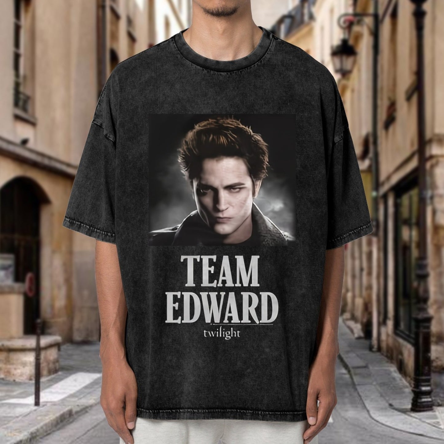 Official Team Edward Twilight Vintage Graphic Tee, Vintage Style Fan Tee