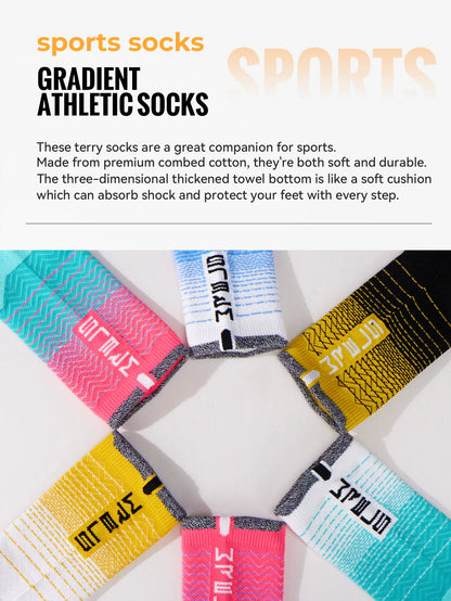 Compression Running Socks – Breathable Athletic Sports Crew Socks