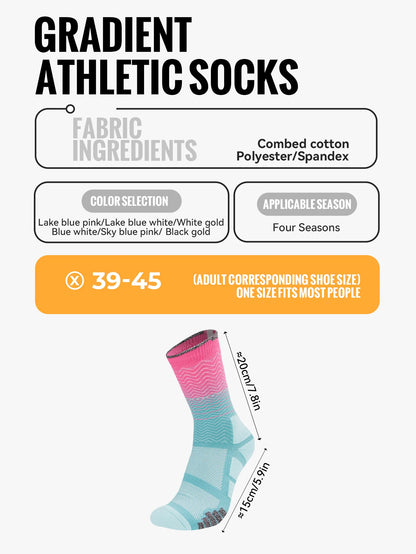 Compression Running Socks – Breathable Athletic Sports Crew Socks