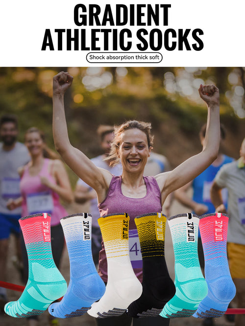 Compression Running Socks – Breathable Athletic Sports Crew Socks