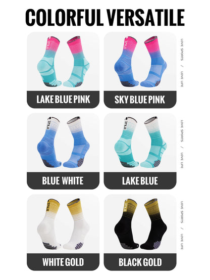 Compression Running Socks – Breathable Athletic Sports Crew Socks