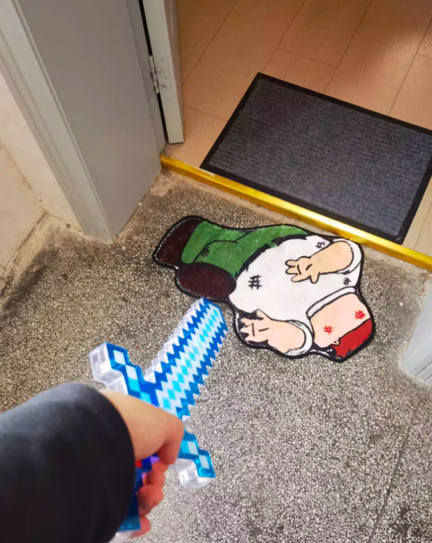 VIKAMA Cartoon Character Carpet, Boy's Bedroom Plush Carpet, Soft Bed Edge Carpet, Living Room Anti-Slip Mat, Home Decoration