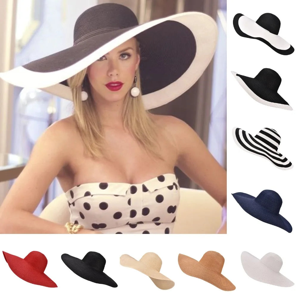 Women’s Oversized Wide Brim Floppy Sun Hat – Summer Beach Hat