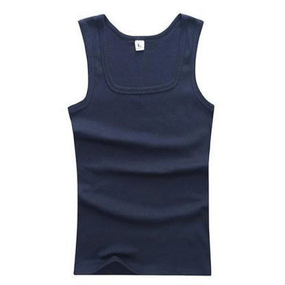 Men’s Ribbed Tank Top – Sleeveless Cotton Gym Shirt Casual Fitness Undershirt for Summer