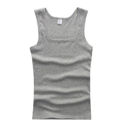 Men’s Ribbed Tank Top – Sleeveless Cotton Gym Shirt Casual Fitness Undershirt for Summer