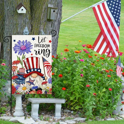 4Th of July Garden Flags for Outside, Let FREEDOM Ring Patriotic
