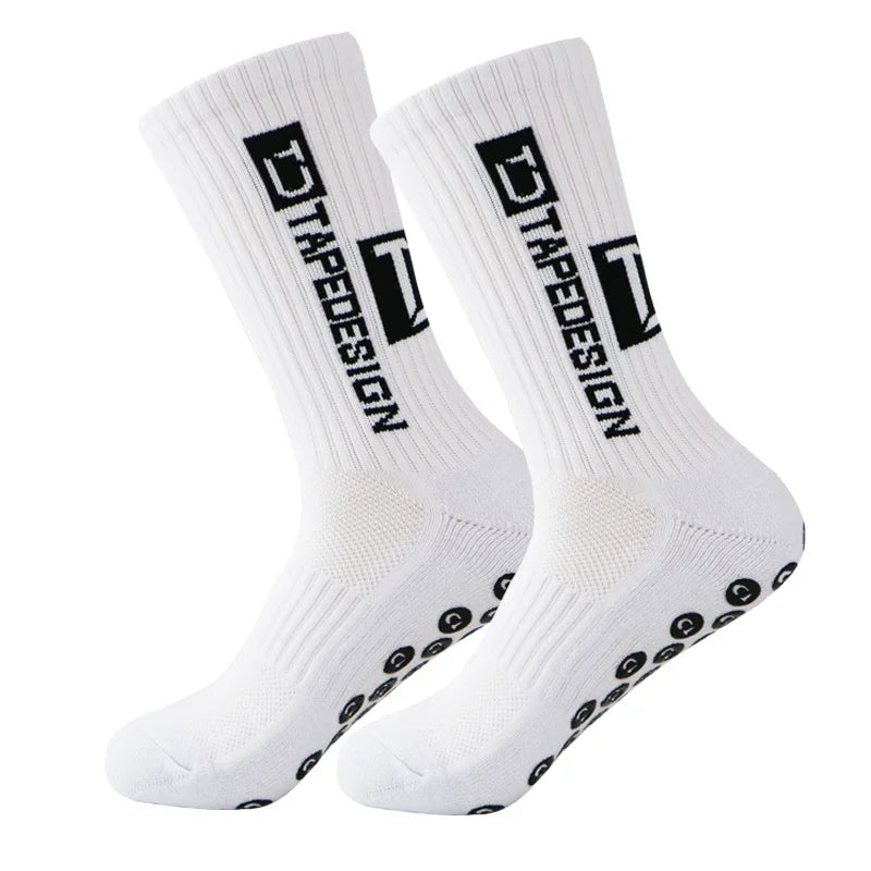 Anti Slip Soccer Grip Socks – Athletic Compression Football Crew Socks