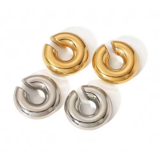Chunky Hoop Earrings – Gold & Silver Statement Earrings