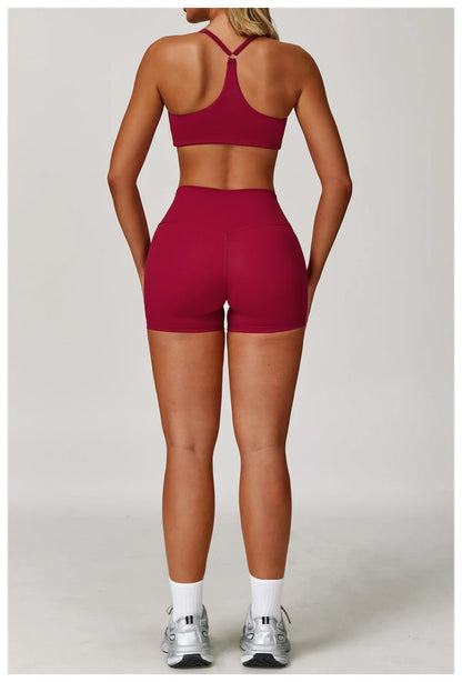 Women's Tracksuits 2 Pieces Sports Set Women Tracksuit Running Workout Sport Suit Gym Sportswear Long Sleeve Bra Clothing