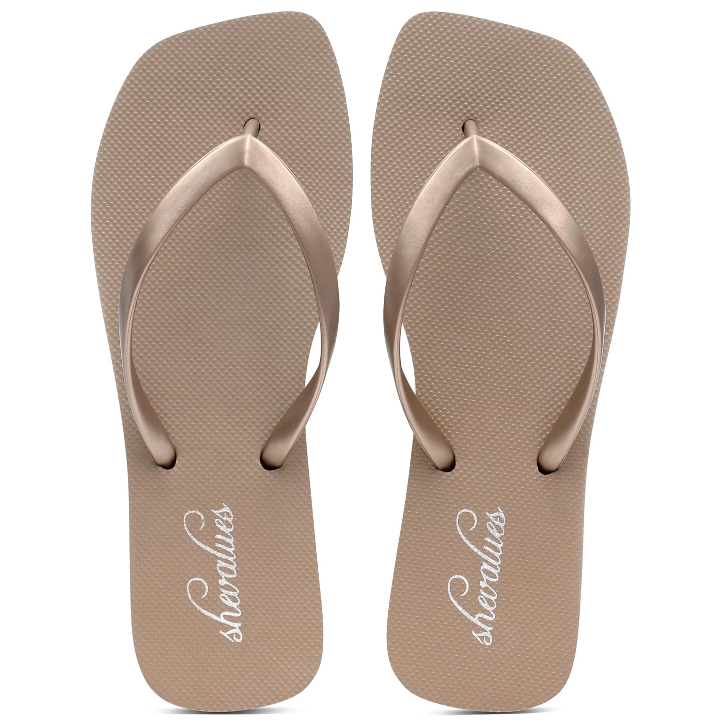 Gacimy Summer Women's Flip Flops Fashion Square Toe Flip Flops Comfort Lightweight Rubber Beach Pool Thong Sandals Bath Slippers