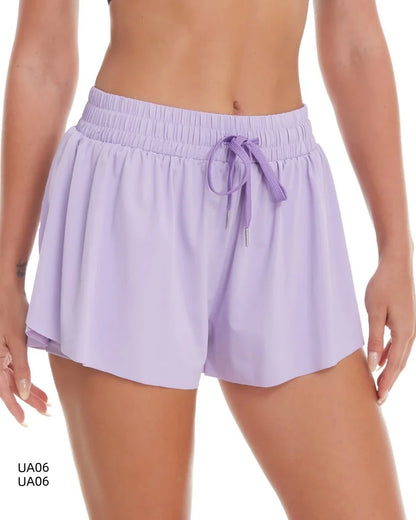 Women’s Flowy Athletic Shorts – High Waisted Lightweight Workout Skort Shorts for Running & Yoga