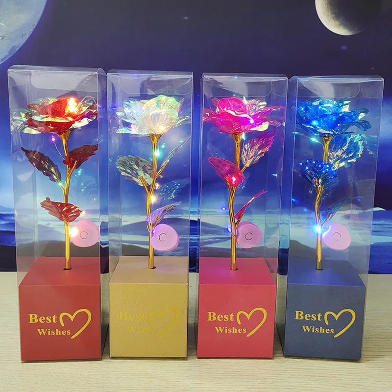Galaxy Rose Eternal 24K Gold Foil Flower | Romantic Valentine's Day Gift