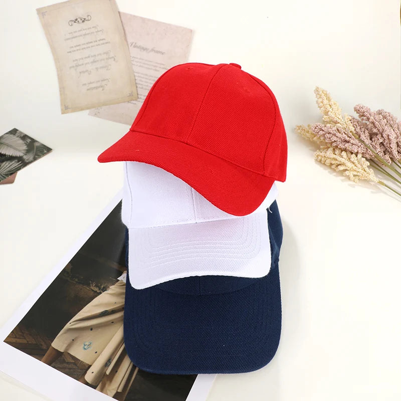 Solid Color Baseball Cap – Casual Adjustable Sports Hat