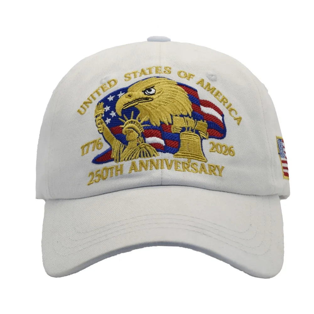 USA 250th Anniversary Eagle Print Baseball Cap