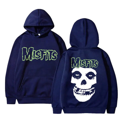 Misfits Skull Hoodie – Punk Rock Graphic Pullover Hoodie for Men & Women