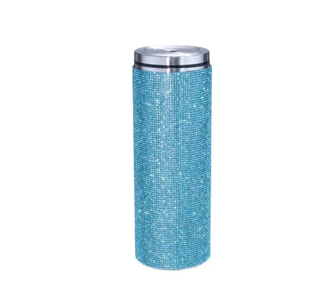 20oz Bling Diamond Tumbler with Straw Stainless Steel Insulated Coffee Cup