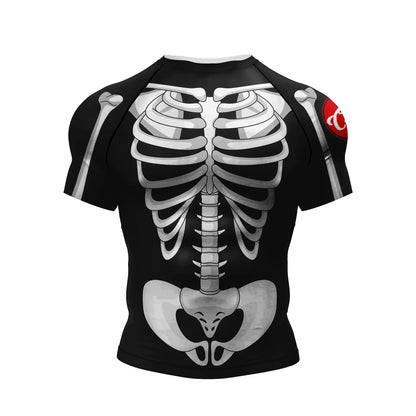 Pink BJJ Rash Guard Men Short Sleeve Jiu Jitsu Compression Training Shirt