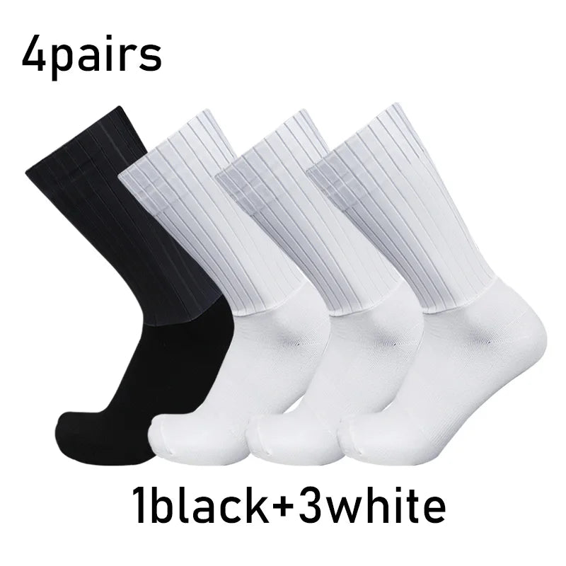 4 Pairs Crew Socks Set – Breathable Cotton Athletic Casual Socks