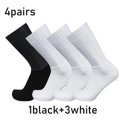 4 Pairs Crew Socks Set – Breathable Cotton Athletic Casual Socks