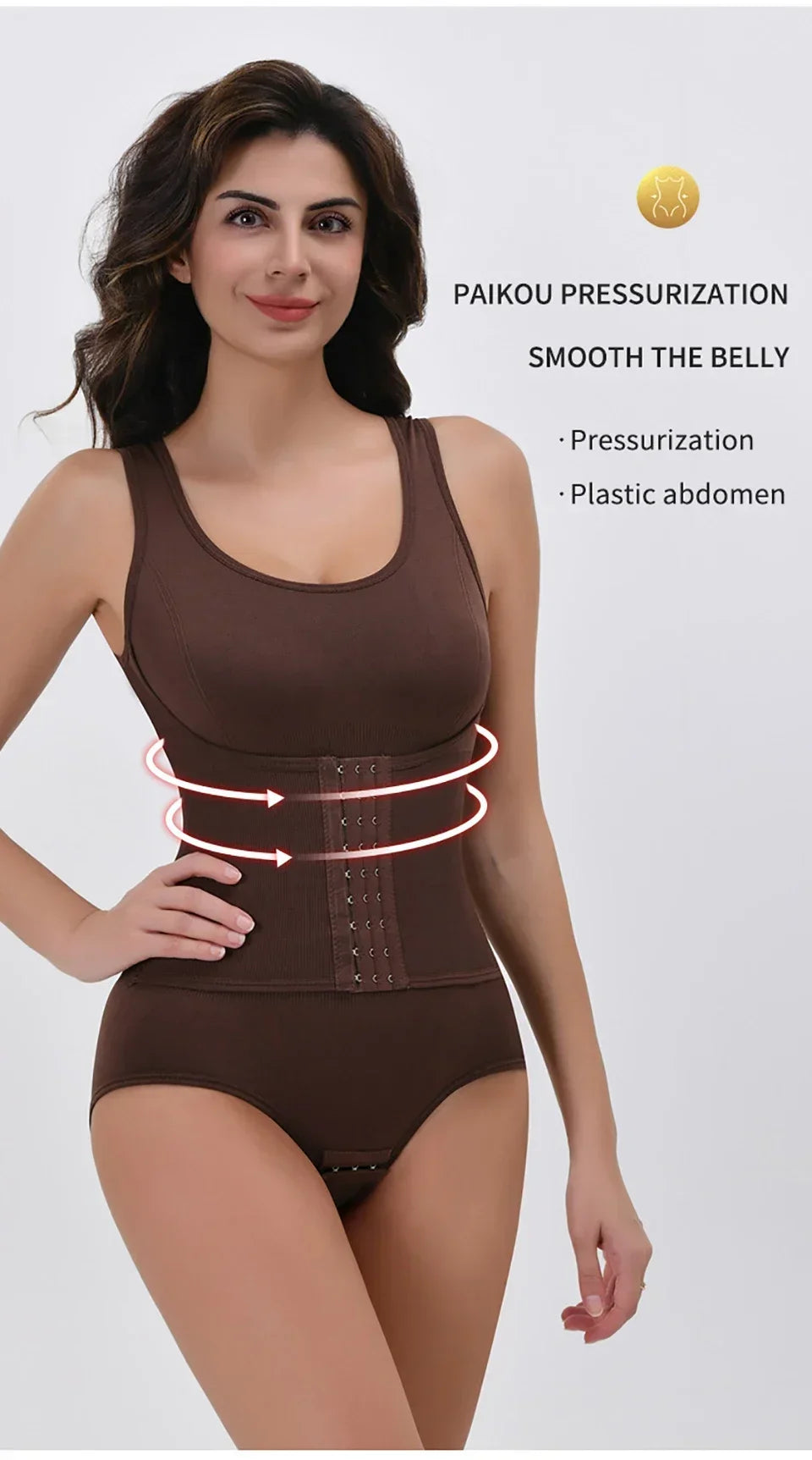 2026 New Bodysuit Shapewear with Zipper Belt Women Tummy Control Fajas Body Shaper Waist Trainer Slimming Cincher Corset Tops