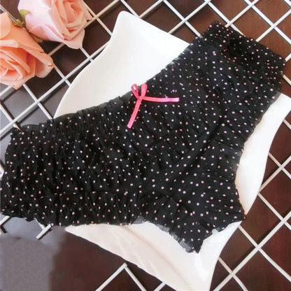 Cute Ruffle Lace Panties – Floral Mesh Low Waist Breathable Women Underwear