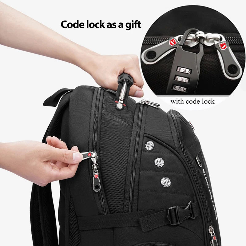SWISSTSNGR Waterproof Backpack – Casual Laptop & College Bag