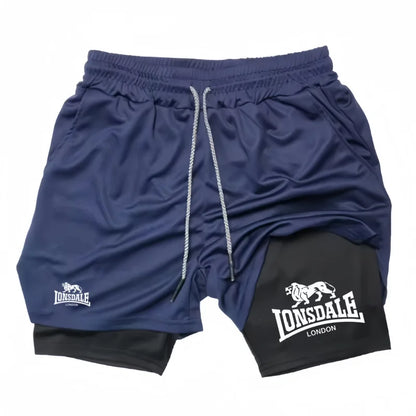Men’s 2 in 1 Gym Shorts – Compression Layer Athletic Running Shorts Workout Sportswear for Men