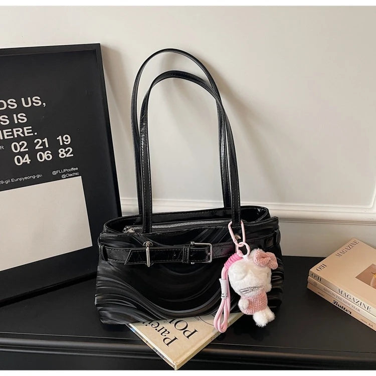 Plaid Shoulder Handbag – Cute Vintage Y2K Tote Purse for Women