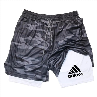 Men’s 2 in 1 Athletic Shorts – Compression Running Gym Shorts Quick Dry Sportswear for Men