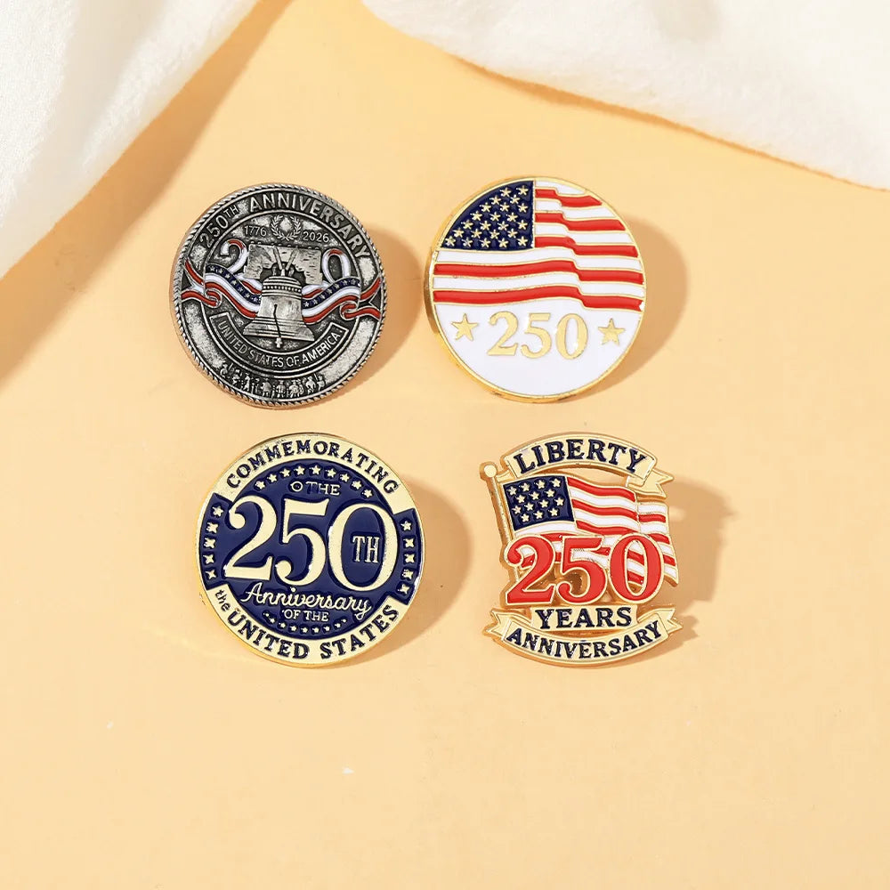 Limited Edition Patriot Pin – American Independence 250 Years Commemorative Enamel Brooch Badge Gift