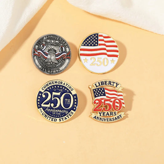 Limited Edition Patriot Pin – American Independence 250 Years Commemorative Enamel Brooch Badge Gift