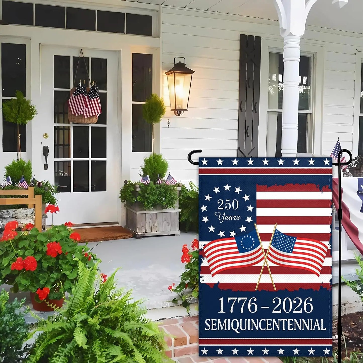 250 Years Garden Flag 12x18 Double Sided America 250th Anniversary 1776 2026 Semiquincentennial Flag