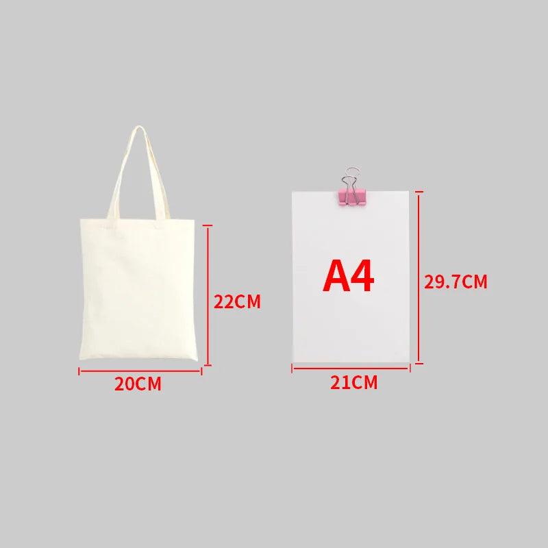 Blank Canvas Tote Bags – Reusable Cotton Shopping Bags for DIY Printing & Everyday Use