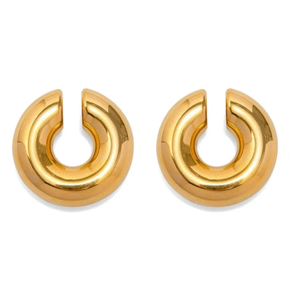 Chunky Hoop Earrings – Gold & Silver Statement Earrings