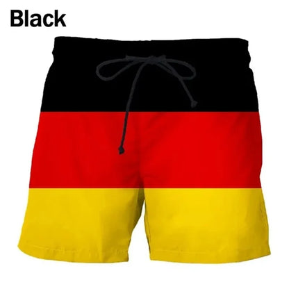 Men’s National Flag Swim Trunks – Quick Dry Beach Shorts