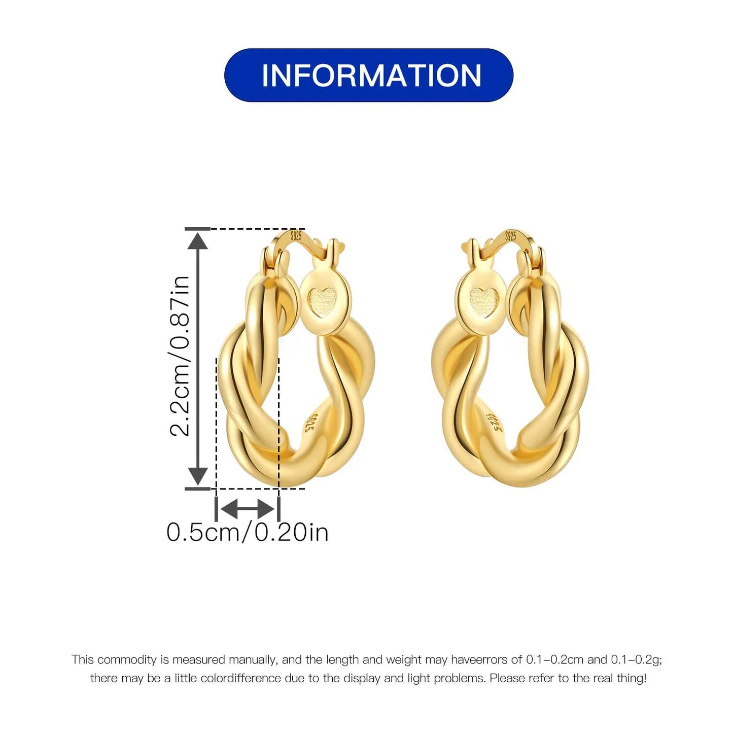 925 Sterling Silver Hoop Earrings – Minimalist Layered Huggie Earrings for Women