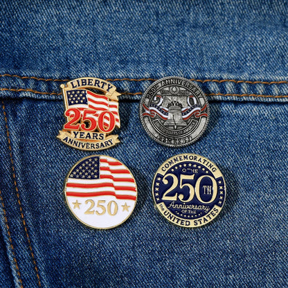 Limited Edition Patriot Pin – American Independence 250 Years Commemorative Enamel Brooch Badge Gift