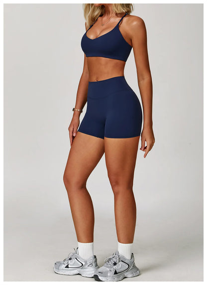 Women's Tracksuits 2 Pieces Sports Set Women Tracksuit Running Workout Sport Suit Gym Sportswear Long Sleeve Bra Clothing