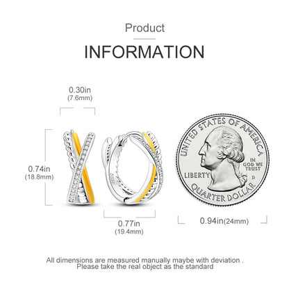 925 Sterling Silver Hoop Earrings – Minimalist Layered Huggie Earrings for Women