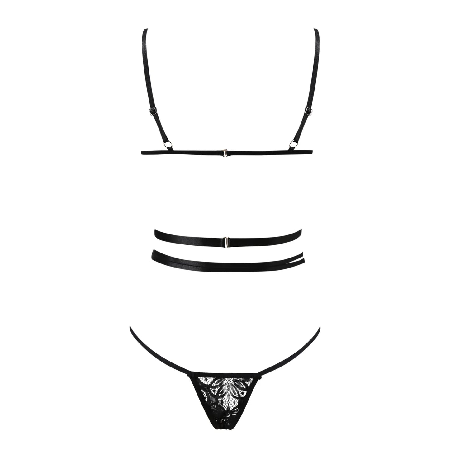 Sexy Lace Lingerie Set – Strappy Push Up Bra & Panty Set for Women