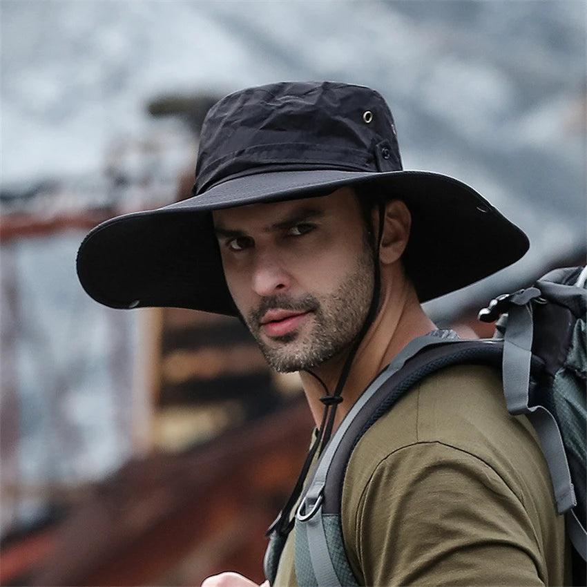 Wide Brim Sun Hat – UV Protection Outdoor Fishing & Hiking Hat