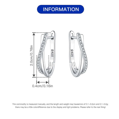 925 Sterling Silver Hoop Earrings – Minimalist Layered Huggie Earrings for Women