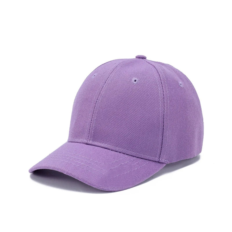 Solid Color Baseball Cap – Casual Adjustable Sports Hat