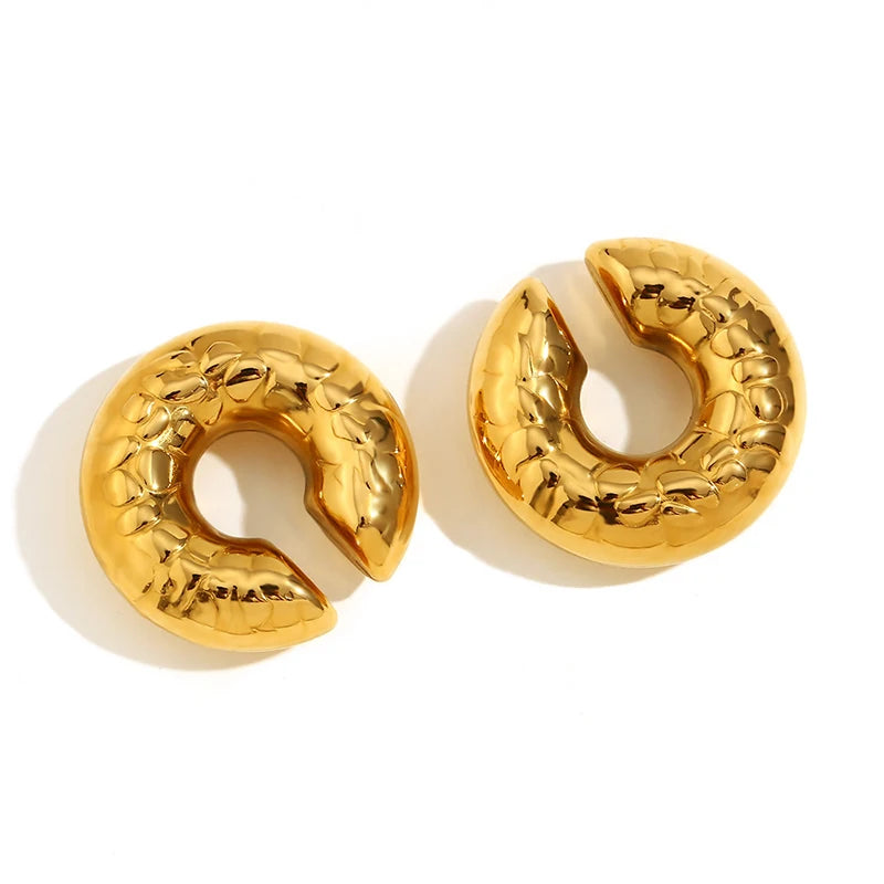 Chunky Hoop Earrings – Gold & Silver Statement Earrings