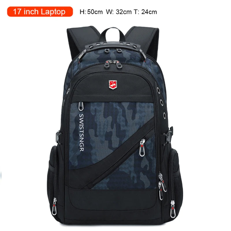 SWISSTSNGR Waterproof Backpack – Casual Laptop & College Bag