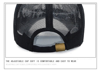 Skull Tactical Trucker Hat – Breathable Mesh Military Baseball Cap
