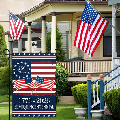 250 Years Garden Flag 12x18 Double Sided America 250th Anniversary 1776 2026 Semiquincentennial Flag