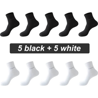 Bamboo Fiber Crew Socks – Soft Breathable Casual Dress Socks for Men & Women