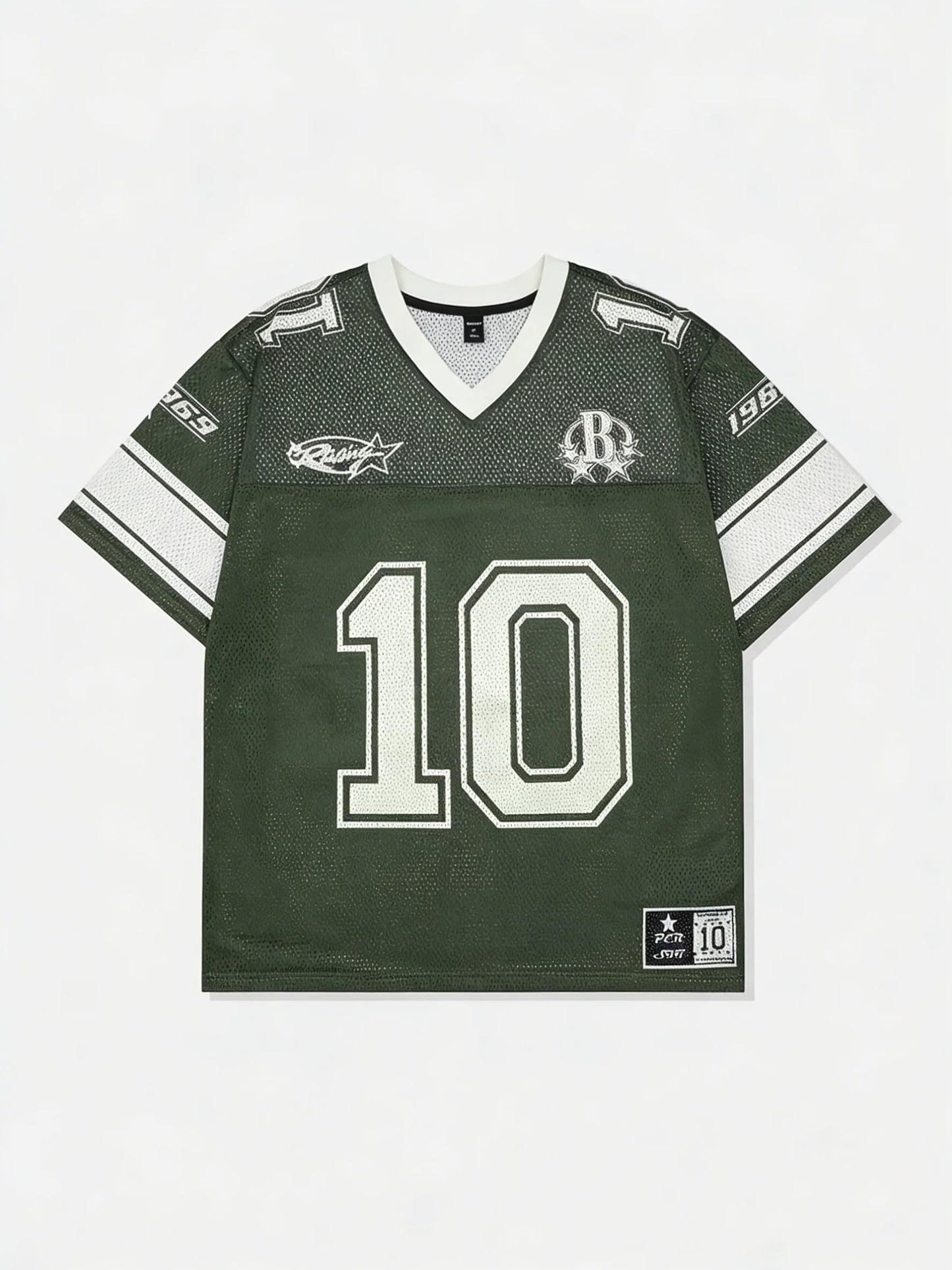 Number 10 Oversized Jersey T-Shirt Women V-Neck Sport Style Casual Summer Streetwear Tee